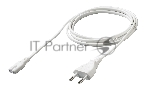 Кабель питания Cablexpert PC-184W-VDE-1.8М CEE 7/16-C7, 2x0.75мм2, 2.5А, VDE, 1.8м, белый, пакет