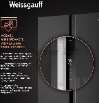 Холодильник Weissgauff WSBS 500 Inverter NoFrost Black двухкамерный 270/180л морозилка слева, No Frost, Side by Side, вид 24