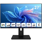 Монитор 27" Aiwa MQ271A IPS 2560x1440, 100 Гц, 4 мс, 16:9, 300 кд/м², HDMI 2.0, DP 1.2, USB-C (15 Вт), 3.5 Jack, динамики (2x3 Вт), FreeSync, G-Sync, черный