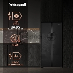 Холодильник Weissgauff WSBS 500 Inverter NoFrost Black двухкамерный 270/180л морозилка слева, No Frost, Side by Side, вид 22