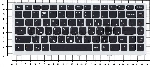 Клавиатура для ноутбука Lenovo IdeaPad U310 черная с серой рамкой