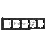 Рамка на 5 постов (черный) W0052408