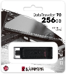 Флешка USB Kingston DataTraveler DT70 (DT70/256Gb), 256Gb, USB Type-C 3.2, R/W 70/45, черный