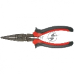 Длинногубцы Black Nickel, 160 мм, прямые, двухкомпонентные рукоятки Matrix