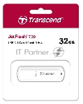 Флешка USB Transcend Jetflash 730 (TS32GJF730), 32Gb, USB 3.0, R/W 70/18, белый
