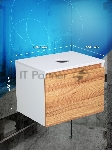 Комплект: тумба Bau Dream Blackwood 60, 1 ящик, раковина прямоугольная BAU Cerama 48х37, мрамор, смеситель Hotel Dream, нерж сталь, выпуск клик клак белый