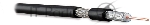 Кабель коаксиальный RG-6, Hyperline COAX-RG6-100 75 Ом (ТВ, SAT, CATV), жила - 18 AWG (1.02 mm, омедненная сталь), PVC, черный (бухта 100 м)