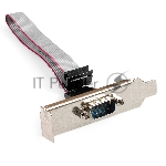 Планка портов в корпус 1xCOM ExeGate BrctDB91-LP (Com 10-pin (F) --> RS232 DB9 Male, кабель 20см, Low Profile)