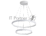Подвесной светодиодный светильник Ambrella light FL5862/2 WH белый 45W 3000K/4200K/6400K D600/400*830 (без ПДУ)