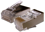 Коннектор Lanmaster RJ45 STP 8P8C, универсальный, для толстого кабеля, cat.6, 100 шт.