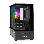 Компьютерный корпус Minitower ExeGate i3 SEA LE-NPX400 (mATX, БП 400NPX, 1*USB+1*USB 3.0, HD аудио, черный, передняя и боковая панели - закаленное стекло)