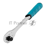 Ключ-трещотка Gross 1/2", CrV, 90 зубьев, усиленный, хром