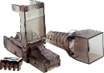 Коннектор Suprlan 10-0239-1, UTP cat.6a RJ45, с защитным колпачком, прозрачный
