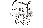 Этажерка НИКА ЭТ2/А медный антик, 4 полки 700x465x300