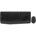Комплект клавиатура+мышь Logitech MK345 беспроводной, USB, 1000 DPI, чёрный/серый, вид 34