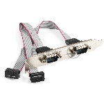 Планка портов в корпус 2xCOM ExeGate BrctDB92 (Com 10-pin (F) --> 2 x RS232 DB9 Male, кабель 20см)