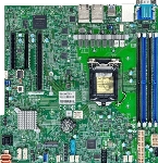 Материнская плата Supermicro X12STH-LN4F, Micro-ATX, 1x LGA-1200, Intel C256, 4 DIMM DDR4, 8 SATA3 ports, 1x PCIe 3.0 x4 (in x8 slot), 1x PCIe 4.0 x16, 1x PCIe 4.0 x4 (in x8 slot), 1x M.2 (1x PCIe 3.0 x4, 2280/22110, M-Key)