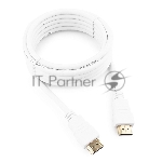 Кабель Cablexpert HDMI CC-HDMI4-W-10, 19M/19M, v2.0, медь, позол.разъемы, экран, 3 м, белый, пакет