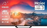 Телевизор Haier 75" DH1WVFD03RU S2 Pro черный HQLED 4K UHD 60Hz Smart TV 2GB/32GB