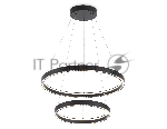 Подвесной светодиодный светильник Ambrella light FL5865/2 BK черный 45W 3000K/4200K/6400K D600/400*830 (без ПДУ)