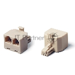 Разветвитель US-12 RJ45 8P8C (джек) -> 2x8P8C (розетки)