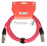 Микрофонный кабель FORCE FMC-05/3 RD XLR (F) -XLR (M), разъемы с никелевым корпусом и посеребренными контактами, 3 м, цвет красный