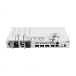 Коммутатор MikroTik CRS504-4XQ-IN, 1×100 Мбит/с + 4×100 Гбит/с QSFP28, управляемый