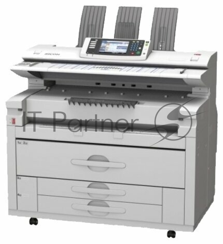 МФУ широкоформатное Ricoh MP Pro W7100SP (417284), А0, ч/б, 36" (914 мм), печ. 5 стр/мин (A0) 10 стр/мин (A1), 600 x 600 dpi (печать) 1200 x 1200 DPI (скан.), USB, Ethernet