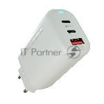 Сетевое зарядное устройство MORE CHOICE NC79a 1USB+2Type-C 3.0A PD 65W быстрая зарядка для Type-C 2м белый