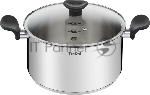 Кастрюля Tefal Primary E3084674 5.2 л. d=24 см (с крышкой) стальной (2100120958)