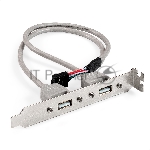 Планка портов в корпус 2xUSB2.0 ExeGate BrctUSB2-2A (USB 2.0 9pin (IDC 9pin F) --> 2x USB 2.0 Af, кабель 20см)