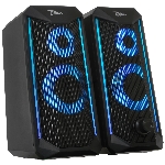 Акустическая система 2.0 Qumo Tornado AS008, 15 ВТ, объемное звучание, управляемая многорежимная RGb подсветка, USB/Jack 3,5мм