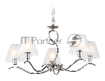 Люстра Ambrella light LH57081/5 SN/FR никель/белый матовый E14/5 max 40W D690*790