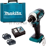 Гайковерт аккумуляторный Makita DTD152RMEуд 18В 2х4А·ч LI-ION 0-3500об/м 1/4'' 1.3кг 165Нм, вид 17