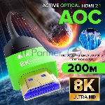 Кабель GCR PRO 40.0m оптический HDMI 2.1 8K 60Hz, 4K 144Hz, высокоскоростной 48.0 Гбит/с, черный, деревянная катушка, GCR-55678