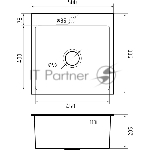 Кухонная мойка GRANFEST 5050 PVD graphite 1 чаша 450x400x205, монтаж: врезной, материал: нержавеющая сталь, графит