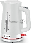 Электрочайник Bosch TWK3M121 белый, 1.7 л, 2400 Вт, скрытый нагревательный элемент