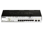 Коммутатор D-Link DGS-1210-10P/FL2A, 8×1 Гбит/с + 2×1 Гбит/с SFP, настраиваемый