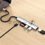 Док-станция Satechi ST-P6SS, USB Type-C, USB Type-C/HDMI/2xUSB Type-A/SD/microSD, USB Type-C, вид 3