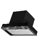 Встраиваемая вытяжка Kuppersberg NANCY S 60 Black 60 см, таймер, дисплей, производительность 850 м3/ч, 5 скоростей, турбо режим, механическое кнопочное управление, дисплей, уровень шума 42дБ, High-Tech, LED освещение, цвет черный