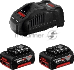 Батарея аккумуляторная Bosch 1600A00B8J 18В 5Ач Li-Ion (З/У в компл.), вид 6