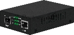 Медиаконвертер Gigabit Ethernet, SFP 1000Мбит/c, RJ45 10/100/1000Мбит/c, поддержка LFP. Металлический корпус. БП DC12V(1A) в комплекте. Размеры (ШхВхГ): 70x25x95мм. Вес: 0,2кг. Рабочая температура: -10…+55°С. Совместим с шасси NS-MCB-14.