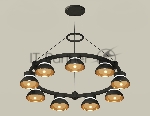 Светильник Ambrella light XR92051702/9 SBK/PYG/CL черный песок/золото желтое полированное/прозрачный GX53 (A9205,C9242,N8145)