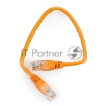 Патч-корд UTP Cablexpert cat.5e, 0.25м, литой, многожильный, оранжевый