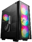 Компьютерный корпус Deepcool MATREXX 55 V4 без БП, боковое окно (закаленное стекло), 3xARGb LED 140мм вентилятора спереди, 1xARGb LED 120мм вентилятор сзади, черный, ATX