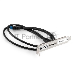 Планка портов в корпус Type-C ExeGate BrctUSB3-1C (USB 3.2 Gen1 20pin (IDC 20pin F) --> USB 3.2 Gen1 Type-Cf, кабель 30см)