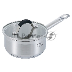 Ковш METROPOLE 1,4л/16x7,5см, нержавеющая сталь 18/10, стеклянная крышка. Толщина: 0,6мм