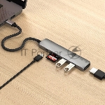 Док-станция Satechi ST-P6SM, USB Type-C, USB Type-C/HDMI/2xUSB Type-A/SD/microSD, USB Type-C, вид 5