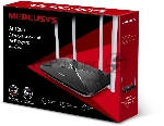 Беспроводный маршрутизатор Mercusys AC12, Dual Band, (867Мбит/с на 5 ГГц + 300Мбит/с на 2,4 ГГц)4 порта 100 Мбит/с, 4 фиксированных антенны