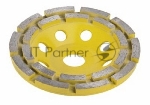 Чашка шлифовальная STAYER PROFESSIONAL 33381-125 алмазная сегментная двухрядная высота 22.2мм 125м